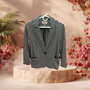 Philosophy blazer jacket stripe black/white size M